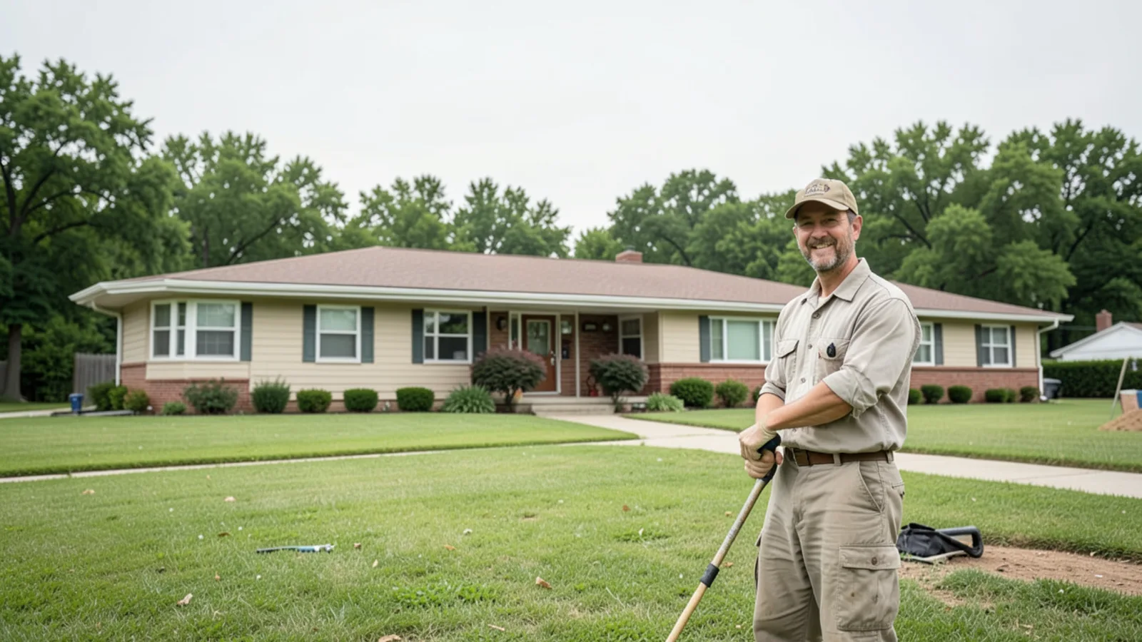 Quiet residential cul-de-sac in Elk Grove Village IL near tree preserve
